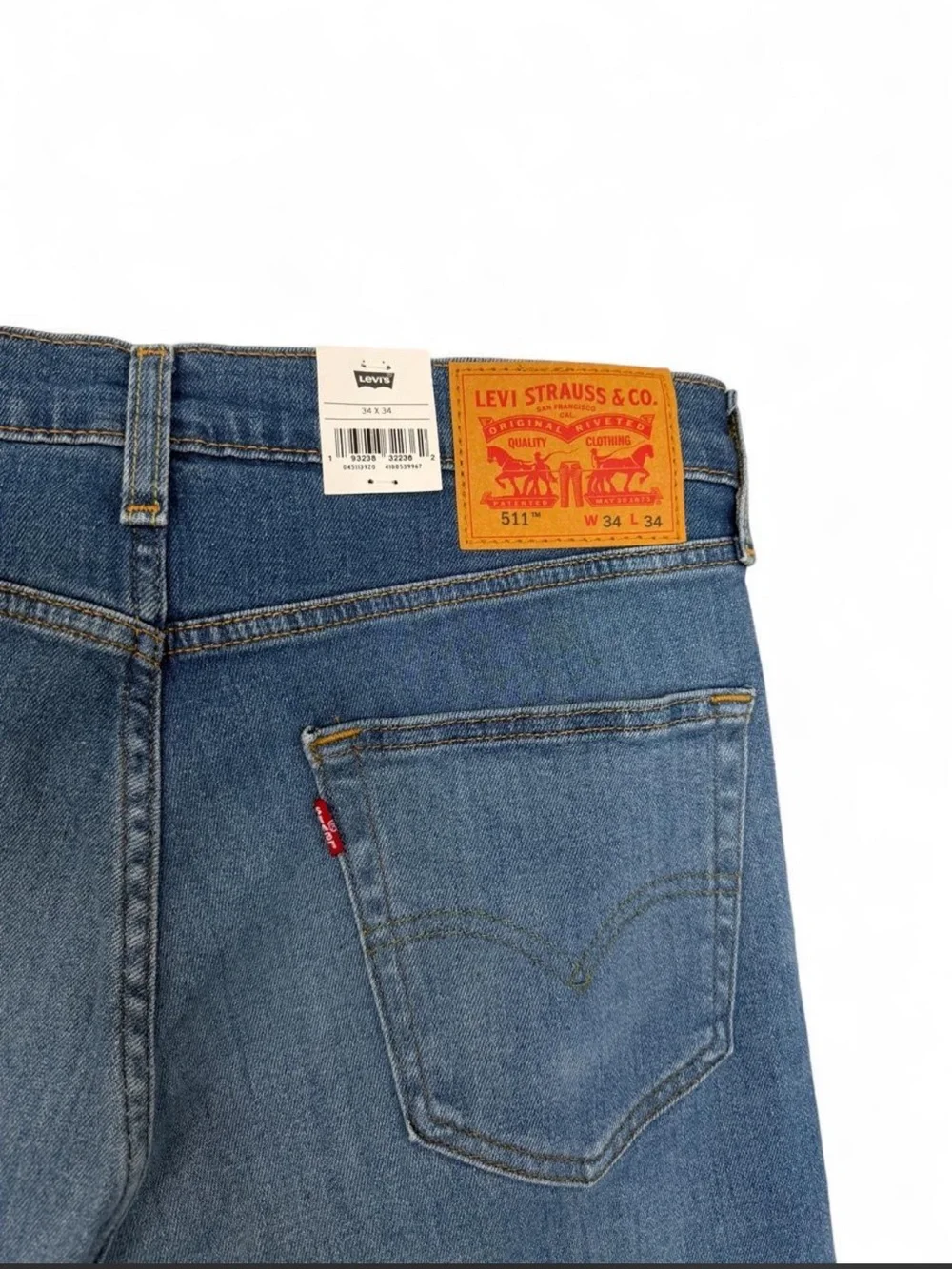 Levi's 511 Slim Fit Men's Jeans NWT Medium Wash Flex Advanced Stretch 34x34